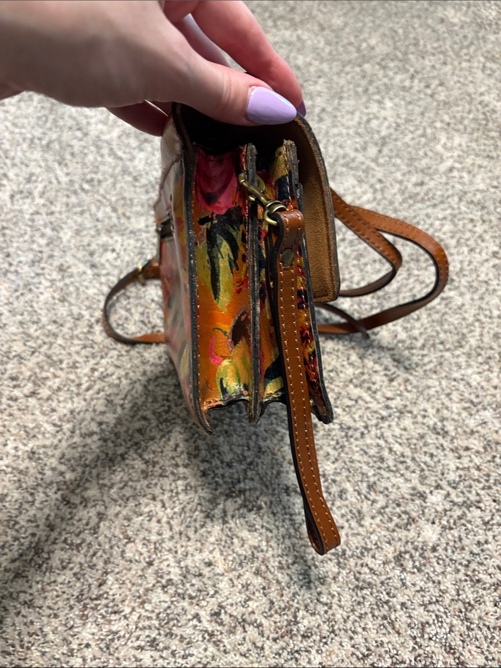 Floral Print Crossbody Bag - Multicolor - Picture 3 of 5
